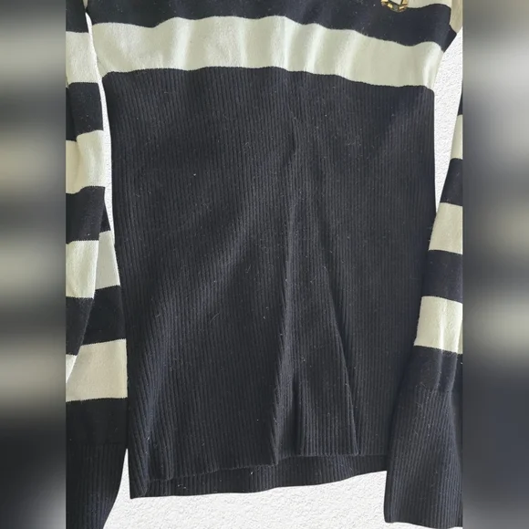 GUESS Sweater Bundle Womens M Logo V Neck + Striped Embellished Sweater - Picture 10 of 11